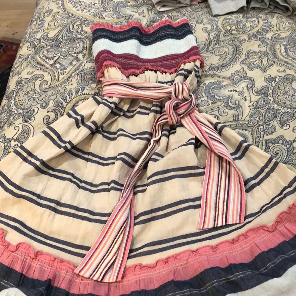 Juicy Couture Strapless‎ Belted Tiered Dress